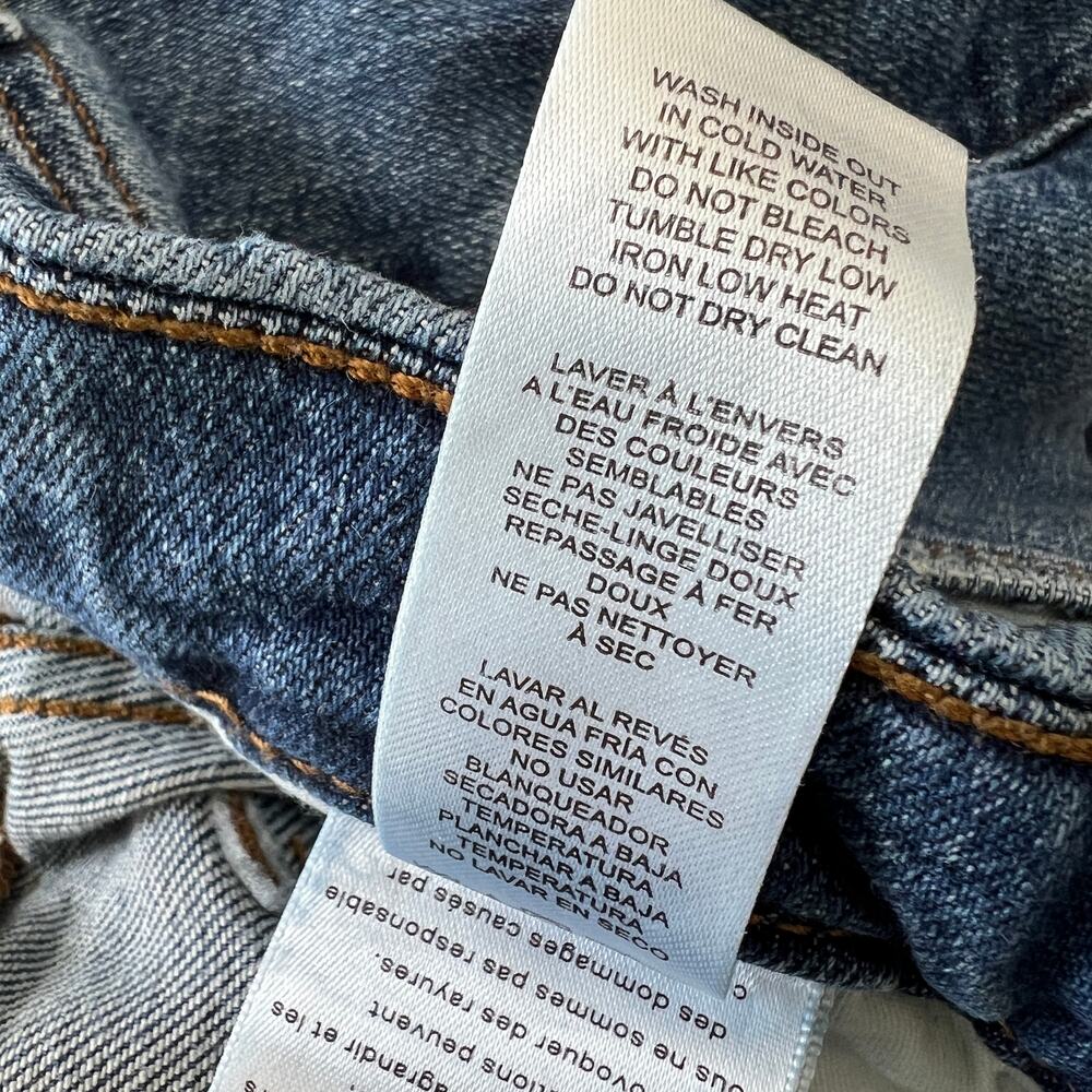 Good American Good Icon Jeans Dark Blue High Rise Sz 10/30 Straight Leg Stretch - Picture 11 of 11